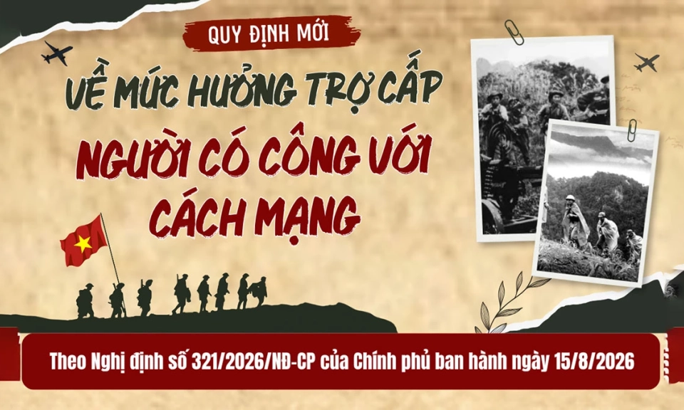 Quy định mới về mức hưởng trợ cấp người c&oacute; c&ocirc;ng với c&aacute;ch mạng