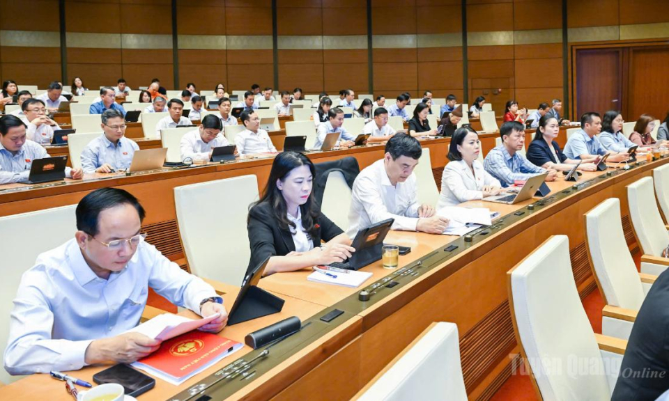 Đại biểu Quốc hội tỉnh tham gia g&oacute;p &yacute; dự thảo Bộ luật Tố tụng H&igrave;nh sự (sửa đổi)