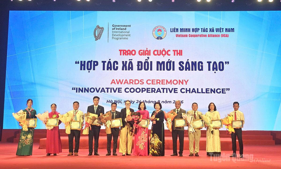 Hợp t&aacute;c x&atilde; Sản xuất chế biến thực phẩm an to&agrave;n S&aacute;ng Nhung đoạt giải Cuộc thi &ldquo;Hợp t&aacute;c x&atilde; đổi mới s&aacute;ng tạo&rdquo; năm 2026