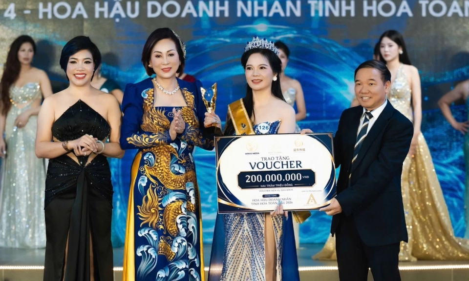 Nguyễn Thị Mận - Nữ doanh nh&acirc;n thời trang tỏa s&aacute;ng với danh hiệu &Aacute; hậu 4 Miss Global Business Elite 2026 tại Trung Quốc