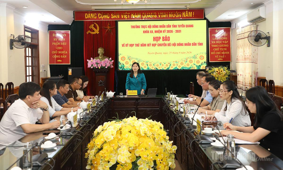 Họp b&aacute;o th&ocirc;ng tin về Kỳ họp thứ năm HĐND tỉnh kh&oacute;a XX