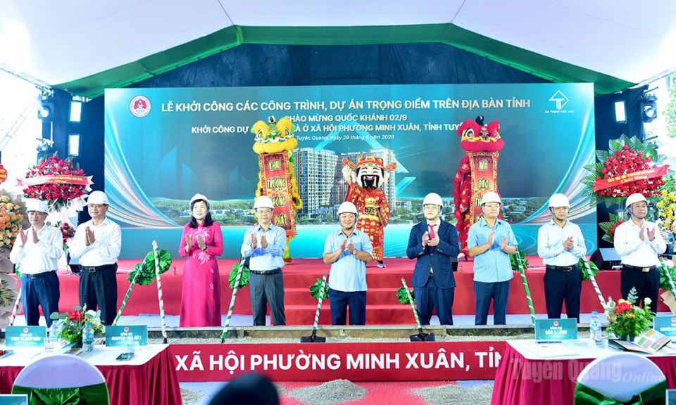 Khởi c&ocirc;ng Dự &aacute;n Khu nh&agrave; ở x&atilde; hội phường Minh Xu&acirc;n