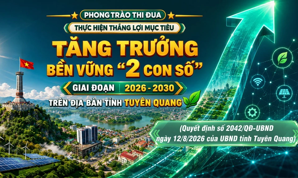 Phong tr&agrave;o thi đua thực hiện thắng lợi mục ti&ecirc;u tăng trưởng bền vững &ldquo;2 con số&rdquo; giai đoạn 2026 - 2030" tr&ecirc;n địa b&agrave;n tỉnh Tuy&ecirc;n Quang