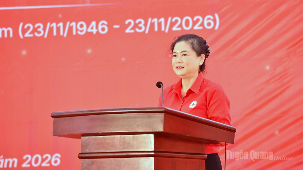 Đồng chí Chủ tịch Hội Chữ thập đỏ Việt Nam phát động thi đua cao điểm “80 ngày hành động vì cộng đồng”.