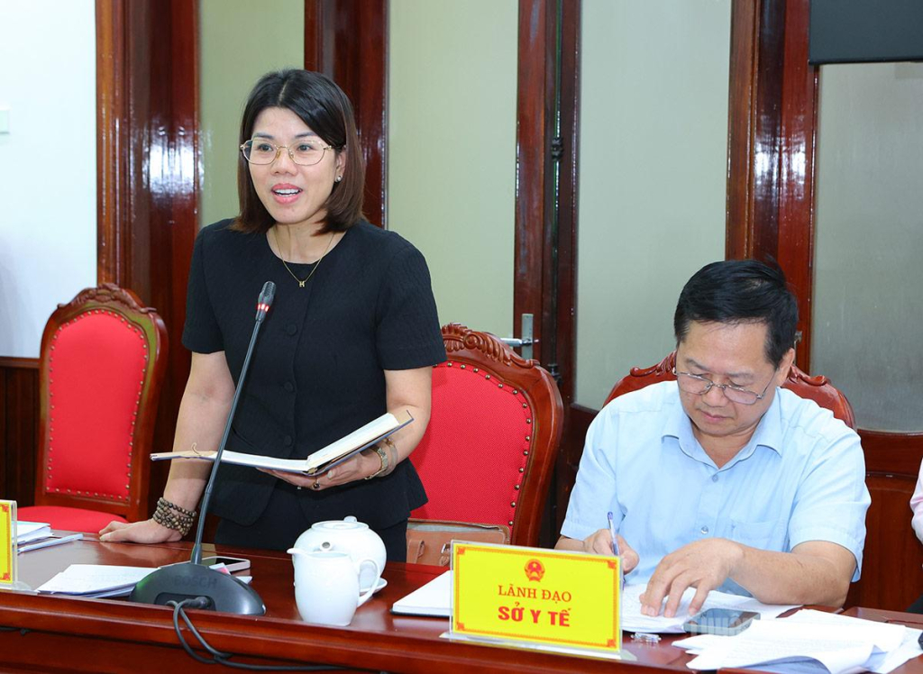 Lãnh đạo Sở Văn hoá, Thể thao và Du lịch phát biểu ý kiến.
