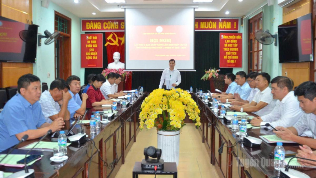 Toàn cảnh hội nghị lần thứ 2, Ban Chấp hành Liên minh hợp tác xã tỉnh khóa I, nhiệm kỳ 2026-2031.