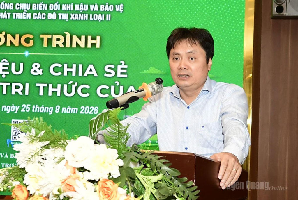 Lãnh đạo Ban Quản lý Dự án phát biểu tại chương trình.