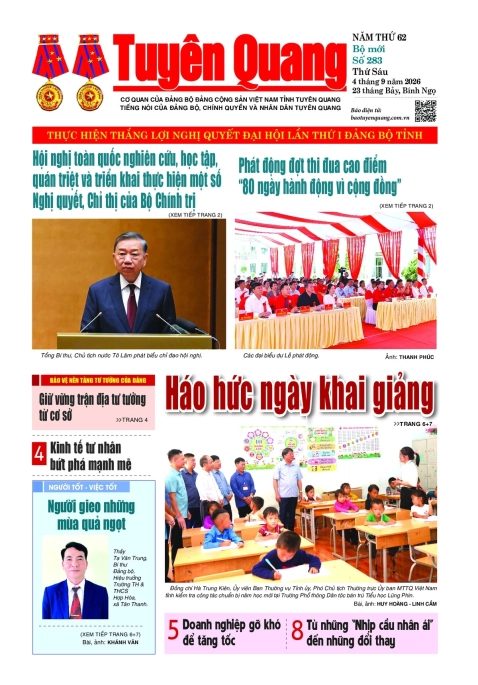 B&aacute;o Tuy&ecirc;n Quang số 283