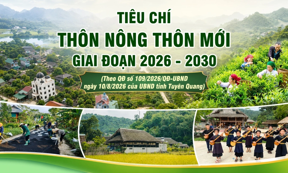 Ti&ecirc;u ch&iacute; Th&ocirc;n n&ocirc;ng th&ocirc;n mới giai đoạn 2026 - 2030