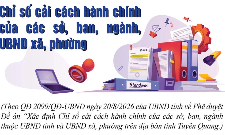 Chỉ số cải c&aacute;ch h&agrave;nh ch&iacute;nh của c&aacute;c Sở, ban, ng&agrave;nh, UBND x&atilde;, phường