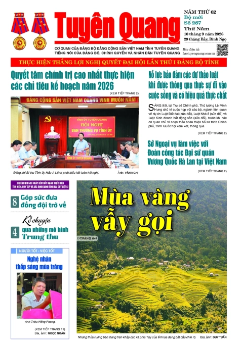 B&aacute;o Tuy&ecirc;n Quang số 287