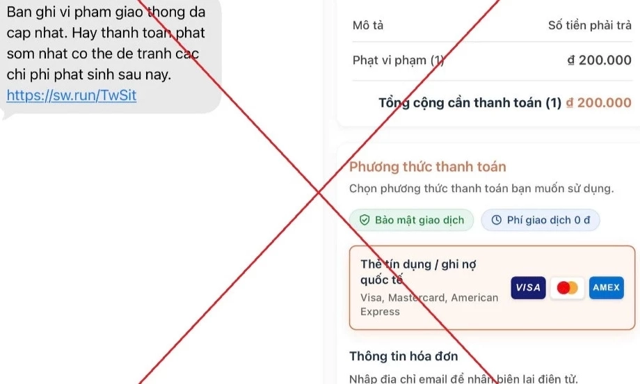 Giả danh cơ quan C&ocirc;ng an gửi tin nhắn &ldquo;phạt nguội&rdquo; k&egrave;m đường link giả mạo