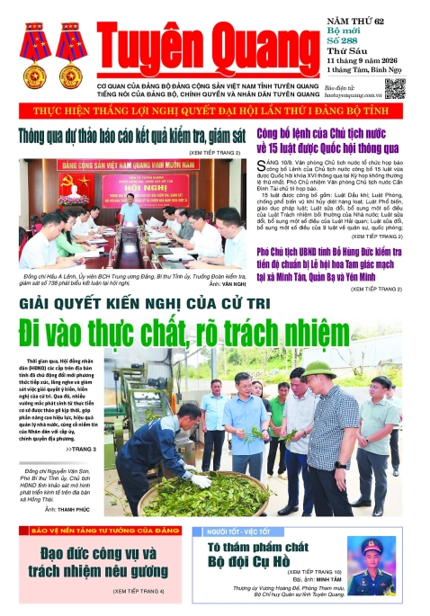 B&aacute;o Tuy&ecirc;n Quang số 288