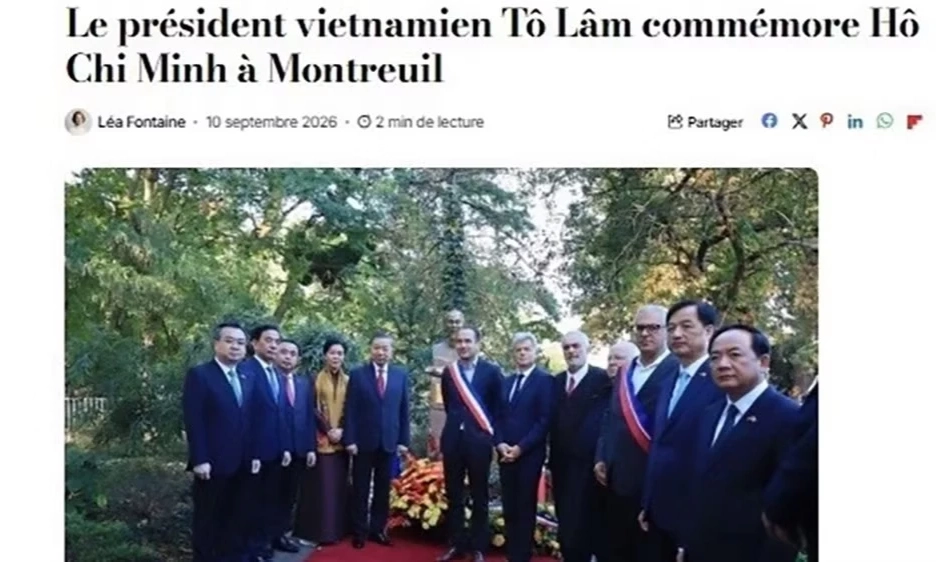 Truyền th&ocirc;ng Ph&aacute;p ghi nhận đ&agrave; tăng tốc trong quan hệ Ph&aacute;p-Việt
