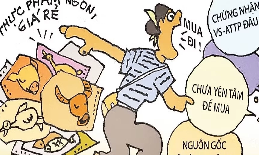 G&oacute;c biếm họa: Tr&aacute;nh xa thực phẩm kh&ocirc;ng r&otilde; nguồn gốc