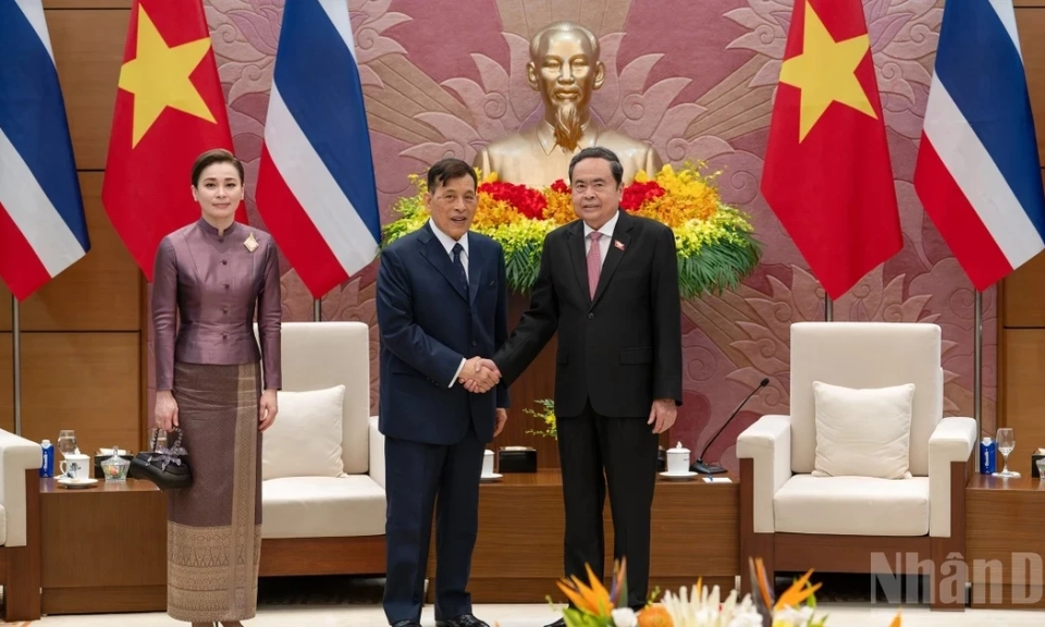 [Ảnh] Chủ tịch Quốc hội Trần Thanh Mẫn hội kiến Nh&agrave; vua Vương quốc Th&aacute;i Lan Maha Vajiralongkorn Phra Vajiraklaochaoyuhua v&agrave; Ho&agrave;ng hậu