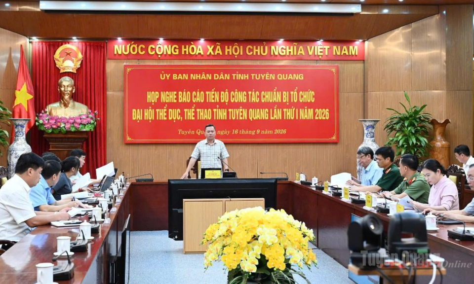 Bảo đảm Lễ khai mạc Đại hội Thể dục, Thể thao tỉnh diễn ra trang trọng, an to&agrave;n, tạo dấu ấn