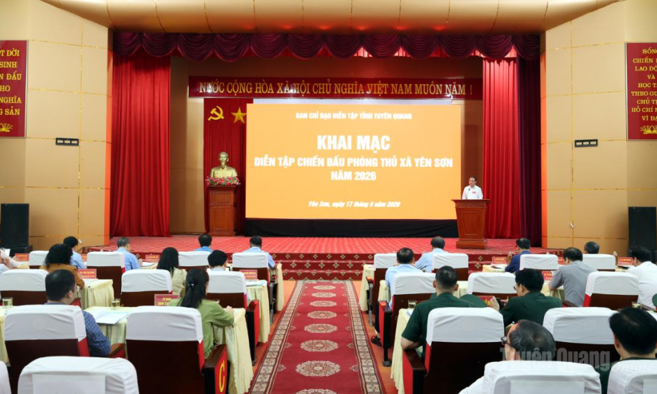 Khai mạc diễn tập chiến đấu ph&ograve;ng thủ x&atilde; Y&ecirc;n Sơn năm 2026