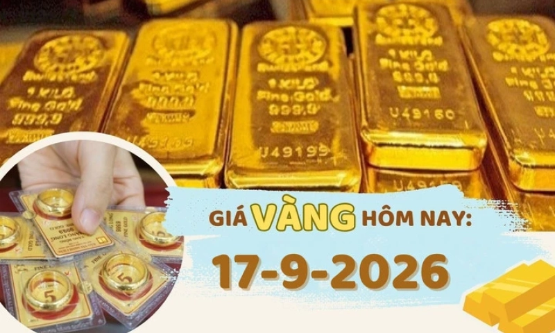 Gi&aacute; v&agrave;ng h&ocirc;m nay 17-9: SJC bật tăng 1,2 triệu đồng/lượng