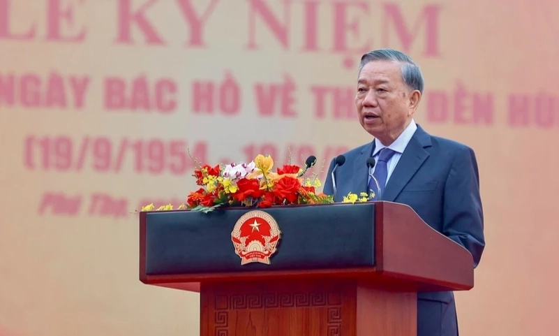 Ph&aacute;t biểu của Tổng B&iacute; thư, Chủ tịch nước T&ocirc; L&acirc;m tại Lễ kỷ niệm 72 năm Ng&agrave;y B&aacute;c Hồ về thăm Đền H&ugrave;ng
