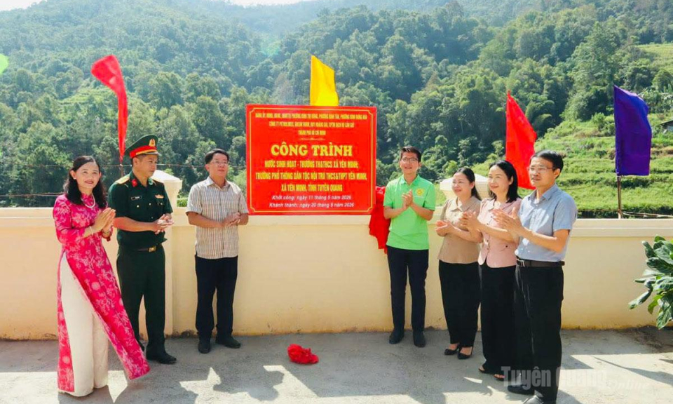 Kh&aacute;nh th&agrave;nh c&ocirc;ng tr&igrave;nh cấp nước sinh hoạt phục vụ trường học tại Y&ecirc;n Minh
