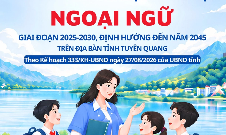 Tăng cường dạy v&agrave; học ngoại ngữ giai đoạn 2025-2030, định hướng đến năm 2045 tr&ecirc;n địa b&agrave;n tỉnh Tuy&ecirc;n Quang