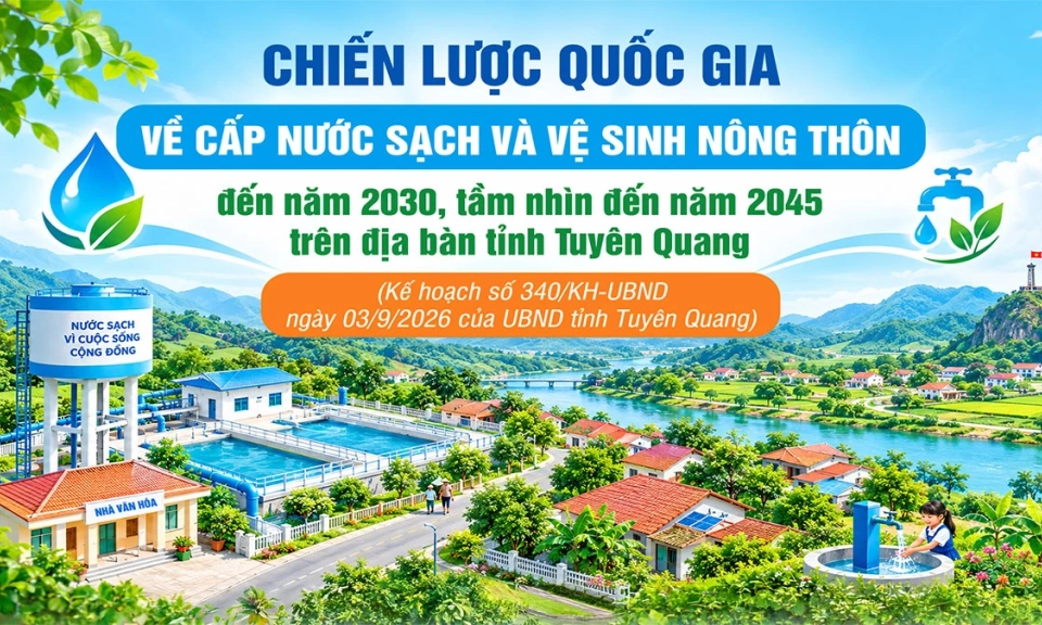 Chiến lược Quốc gia về cấp nước sạch v&agrave; vệ sinh n&ocirc;ng th&ocirc;n đến năm 2030, tầm nh&igrave;n đến năm 2045 tr&ecirc;n địa b&agrave;n tỉnh Tuy&ecirc;n Quang