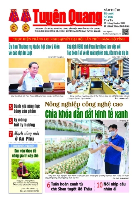 B&aacute;o Tuy&ecirc;n Quang số 296