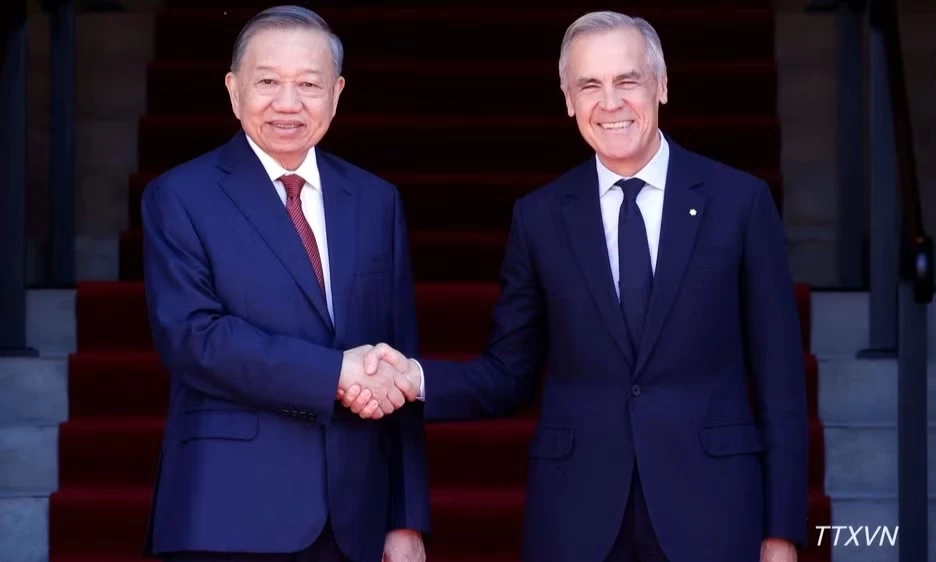 Tổng B&iacute; thư, Chủ tịch nước T&ocirc; L&acirc;m hội đ&agrave;m với Thủ tướng Canada Mark Carney