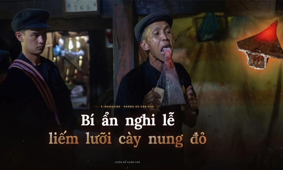 B&iacute; ẩn nghi lễ liếm lưỡi c&agrave;y nung đỏ