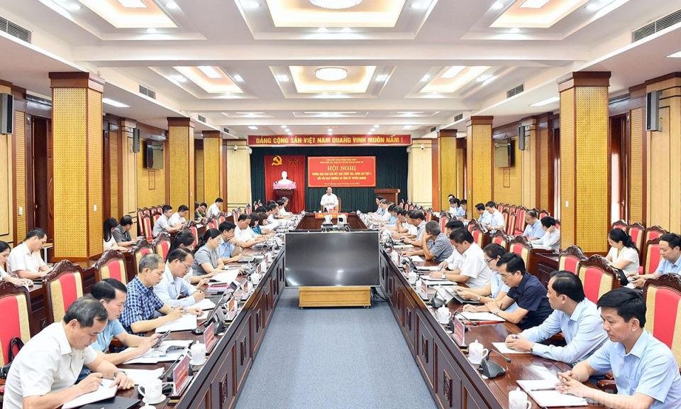Đo&agrave;n Kiểm tra, gi&aacute;m s&aacute;t số 229 th&ocirc;ng b&aacute;o kết quả kiểm tra, gi&aacute;m s&aacute;t đối với Ban Thường vụ Tỉnh ủy