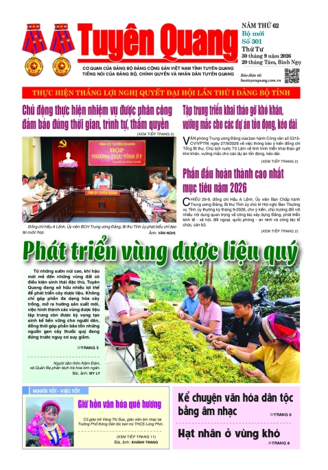 B&aacute;o Tuy&ecirc;n Quang số 301