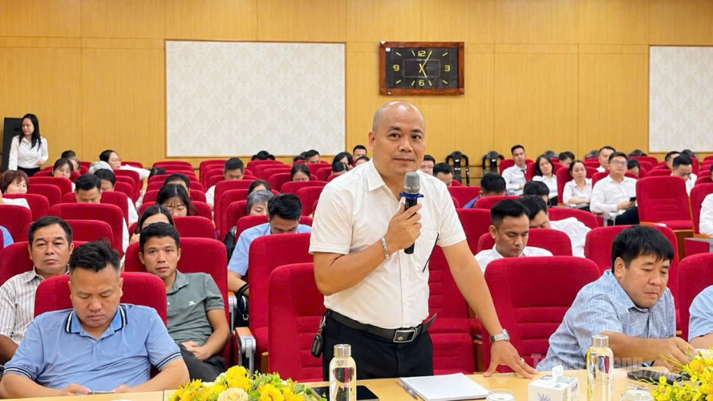Đại diện doanh nghiệp trao đổi, chia sẻ ý kiến tại Hội nghị kết nối Ngân hàng – Doanh nghiệp.