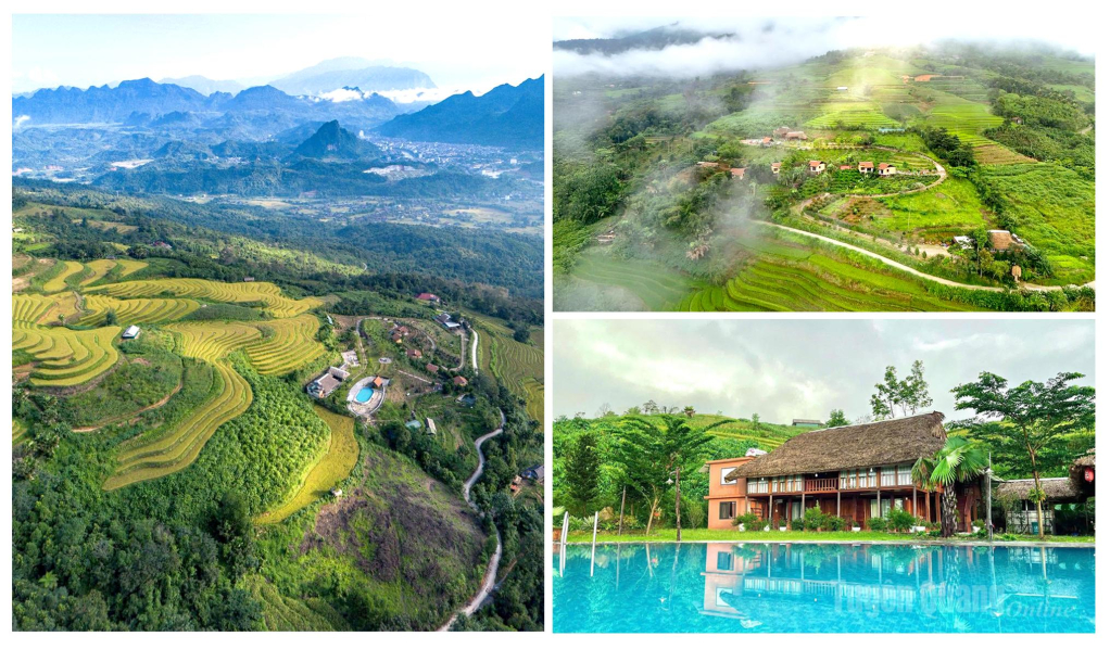 Không gian nghỉ dưỡng tại SIM Farmstay (phường Hà Giang 1).