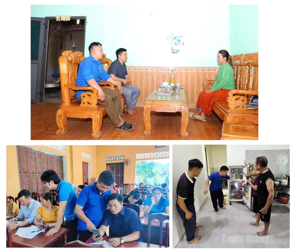 Một buổi tuyên truyền sử dụng điện an toàn, tiết kiệm và hiệu quả của đoàn viên thanh niên.