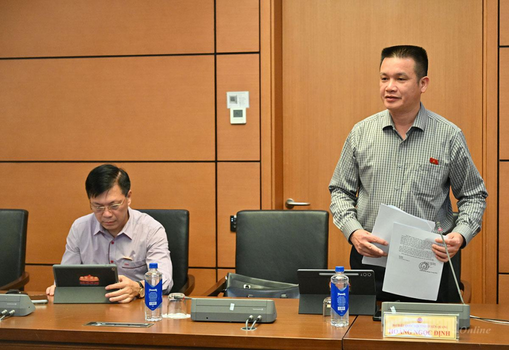 ĐBQH Hoàng Ngọc Định thảo luận.