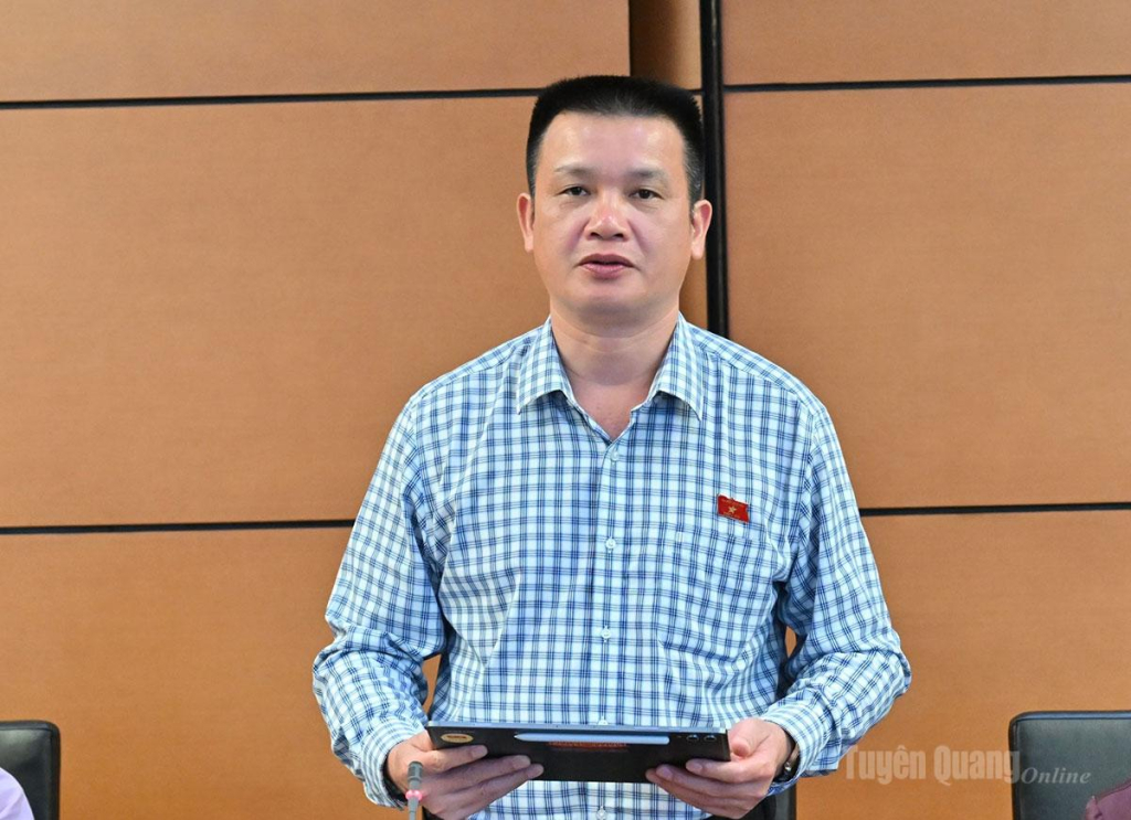 ĐBQH  Hoàng Ngọc Định thảo luận.