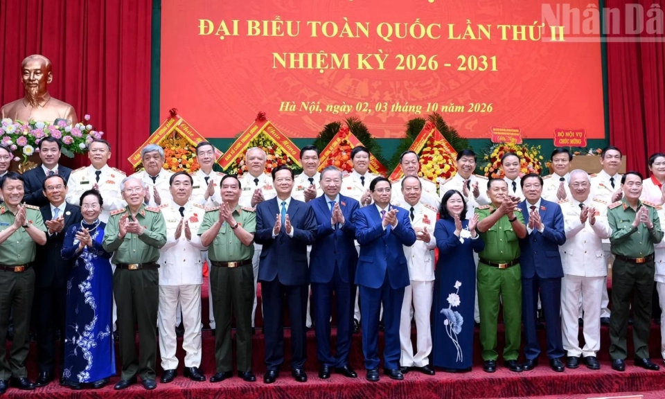 [Ảnh] Tổng B&iacute; thư, Chủ tịch nước T&ocirc; L&acirc;m dự Đại hội đại biểu to&agrave;n quốc Hội Cựu C&ocirc;ng an nh&acirc;n d&acirc;n Việt Nam lần thứ II