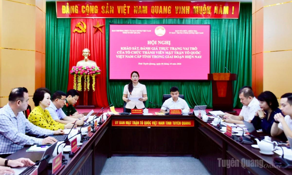 Khảo s&aacute;t, đ&aacute;nh gi&aacute; thực trạng vai tr&ograve; của tổ chức th&agrave;nh vi&ecirc;n MTTQ Việt Nam cấp tỉnh