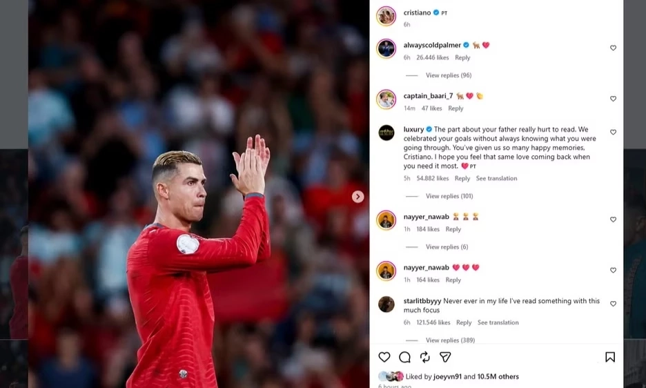 Ronaldo l&ecirc;n tiếng về việc rời đội tuyển Bồ Đ&agrave;o Nha