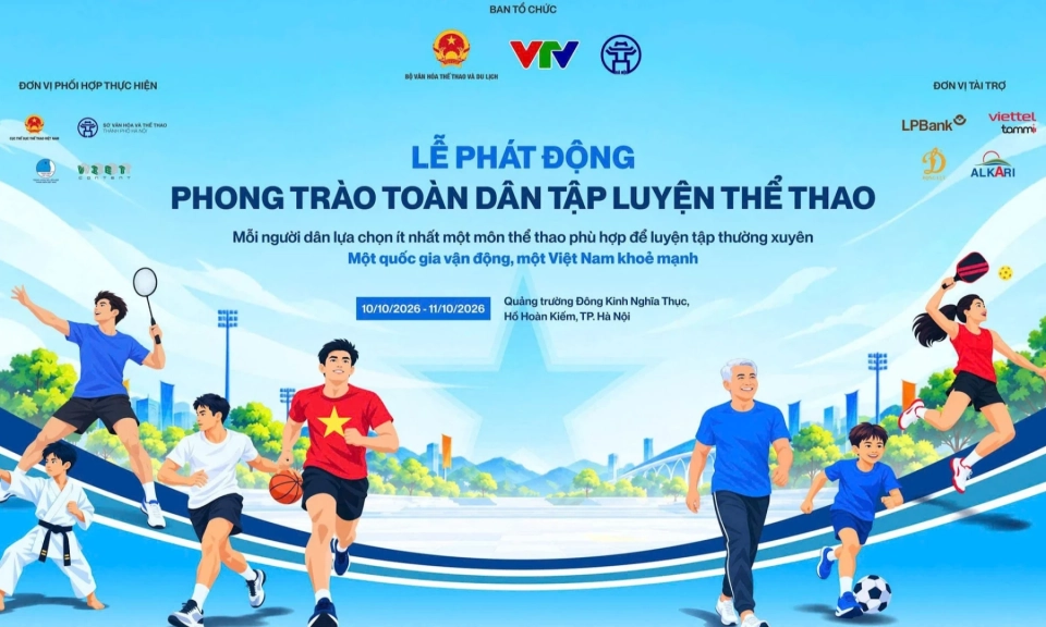 H&agrave; Nội: 12.000 người sẽ tham dự Lễ ph&aacute;t động phong tr&agrave;o to&agrave;n d&acirc;n tập luyện thể thao