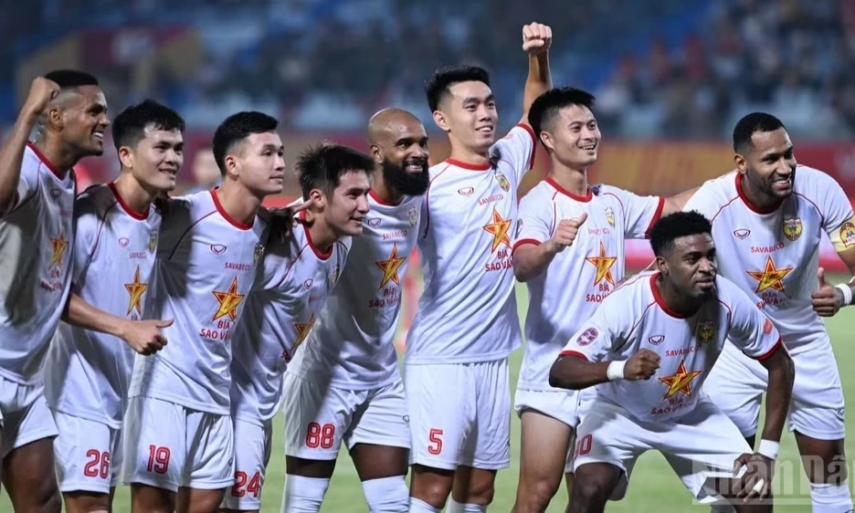 Hồng Lĩnh H&agrave; Tĩnh đ&aacute;nh bại Thể C&ocirc;ng Viettel 3-1 ngay tại H&agrave;ng Đẫy