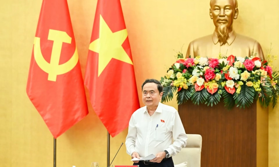 [Ảnh] Chủ tịch Quốc hội Trần Thanh Mẫn chủ tr&igrave; Hội nghị Ban Chấp h&agrave;nh Đảng bộ Quốc hội