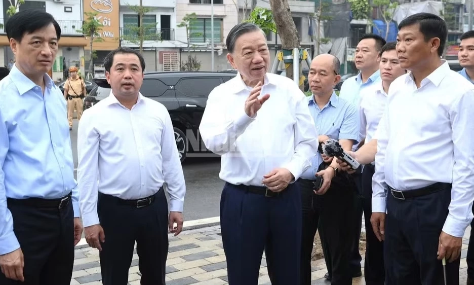 Tổng B&iacute; thư, Chủ tịch nước T&ocirc; L&acirc;m kiểm tra c&ocirc;ng tr&igrave;nh, dự &aacute;n trọng điểm của H&agrave; Nội
