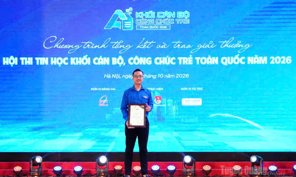 Tuy&ecirc;n Quang c&oacute; 1 c&aacute; nh&acirc;n đoạt giải Hội thi Tin học c&aacute;n bộ, c&ocirc;ng chức trẻ to&agrave;n quốc