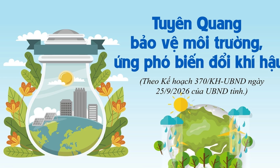 Tuy&ecirc;n Quang bảo vệ m&ocirc;i trường, ứng ph&oacute; biến đổi kh&iacute; hậu