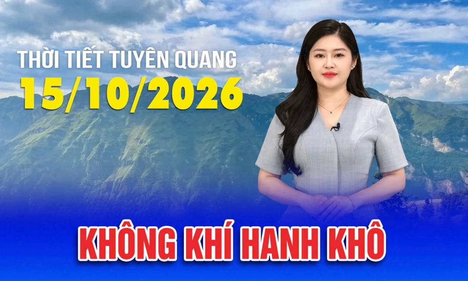 Thời tiết Tuy&ecirc;n Quang ng&agrave;y 15/10/2026