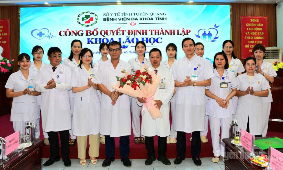 Bệnh viện Đa khoa tỉnh th&agrave;nh lập Khoa L&atilde;o học