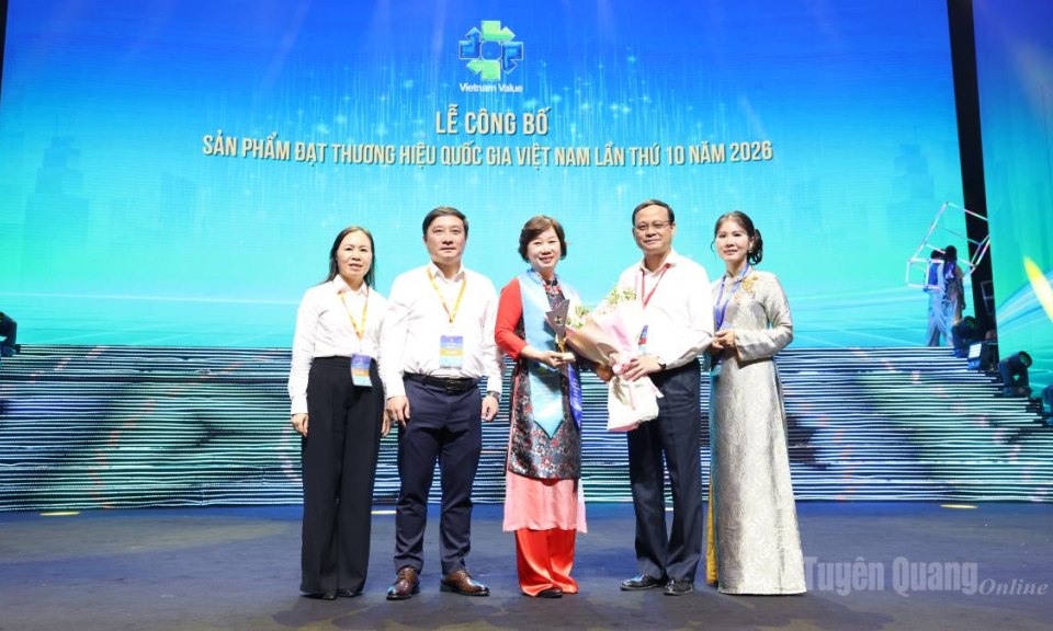 Tuy&ecirc;n Quang c&oacute; 2 sản phẩm đạt Thương hiệu quốc gia Việt Nam năm 2026