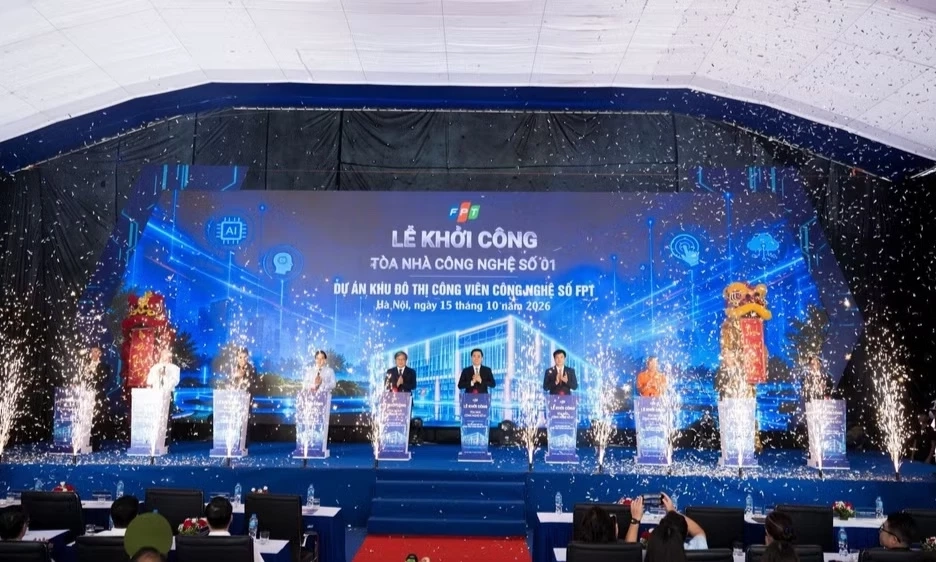 FPT khởi c&ocirc;ng T&ograve;a nh&agrave; C&ocirc;ng nghệ số đầu ti&ecirc;n trị gi&aacute; hơn 1.311 tỷ đồng tại H&agrave; Nội